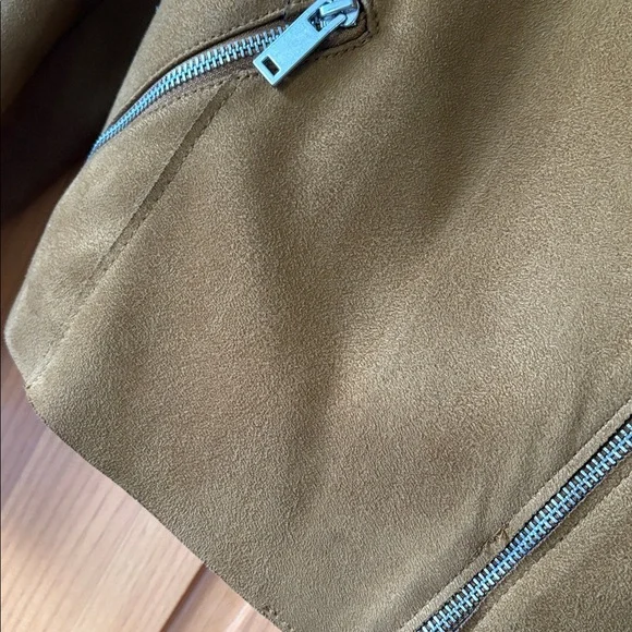 🌟HP🌟H&M Faux Suede Moto Jacket - Picture 6 of 14